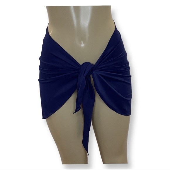 Zuliana Dark Blue Spandex Beach Cover Up/Sarong. Made in USA. New With Tags - Picture 1 of 4